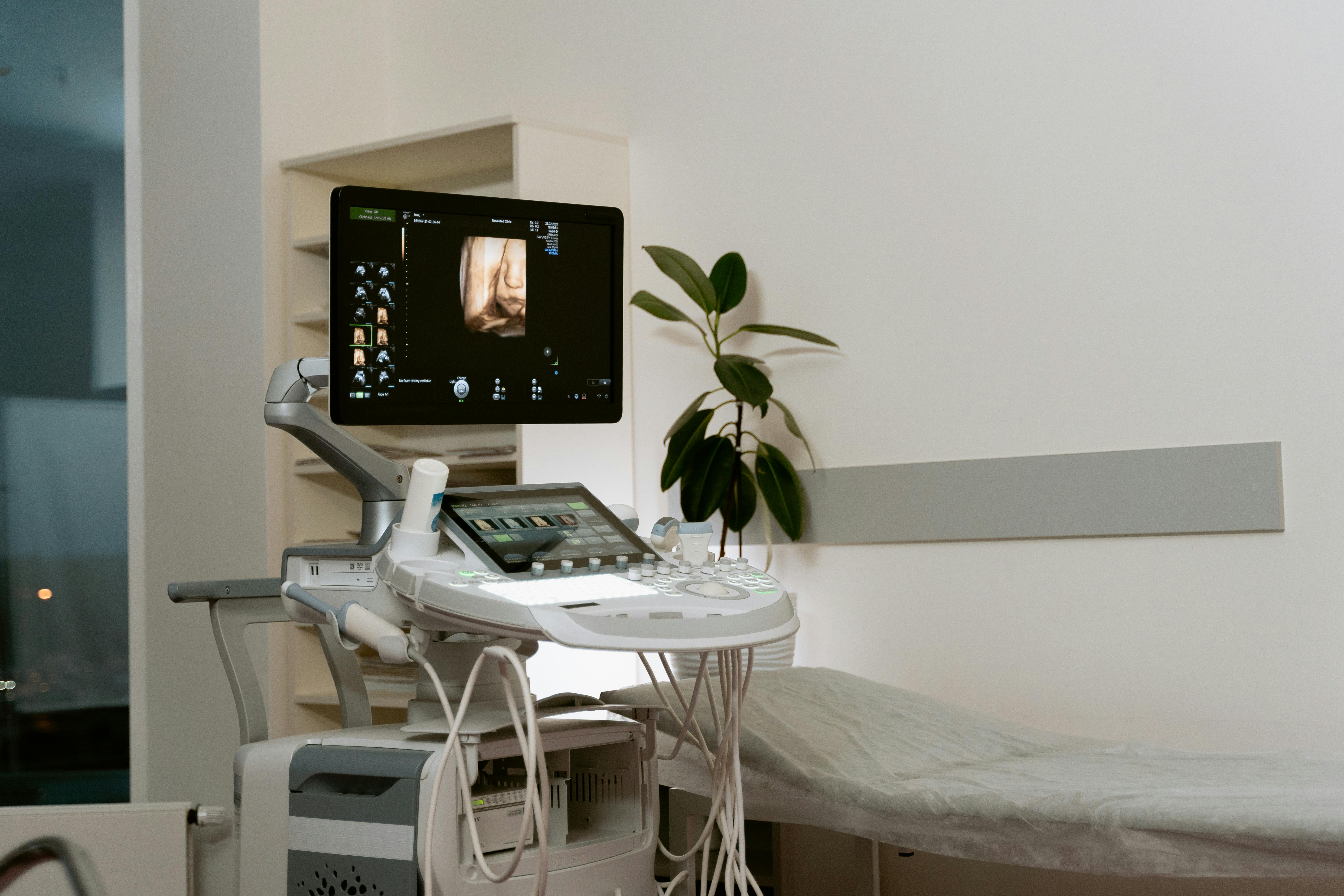 Ultrasound equipment in a clinical room